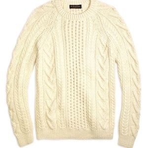 *MENS* Brooks Brothers Aran Cable Knit Sweater - L